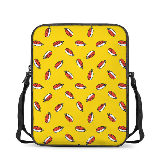 Doodle Japanese Sushi Pattern Print Rectangular Crossbody Bag
