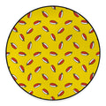 Doodle Japanese Sushi Pattern Print Round Floor Mat