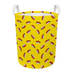 Doodle Japanese Sushi Pattern Print Round Laundry Basket
