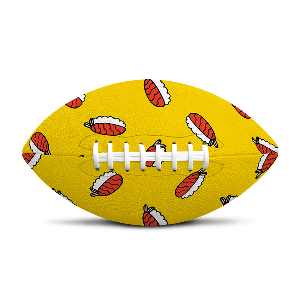 Doodle Japanese Sushi Pattern Print Rugby Ball