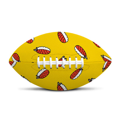 Doodle Japanese Sushi Pattern Print Rugby Ball