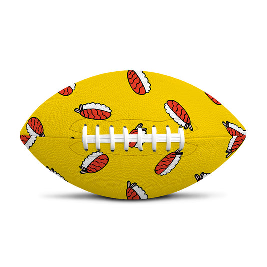 Doodle Japanese Sushi Pattern Print Rugby Ball
