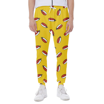 Doodle Japanese Sushi Pattern Print Scuba Joggers