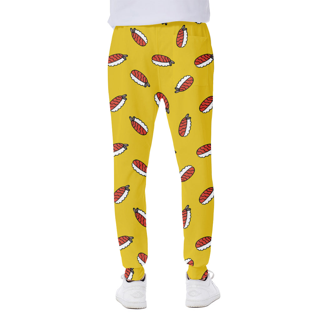 Doodle Japanese Sushi Pattern Print Scuba Joggers
