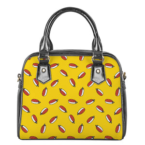 Doodle Japanese Sushi Pattern Print Shoulder Handbag