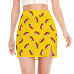 Doodle Japanese Sushi Pattern Print Side Slit Mini Skirt