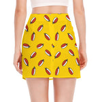 Doodle Japanese Sushi Pattern Print Side Slit Mini Skirt