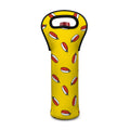 Doodle Japanese Sushi Pattern Print Single Neoprene Wine Tote