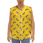 Doodle Japanese Sushi Pattern Print Sleeveless Baseball Jersey