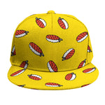 Doodle Japanese Sushi Pattern Print Snapback Cap