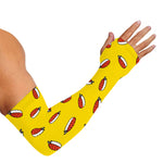 Doodle Japanese Sushi Pattern Print Sun Protection Arm Sleeves