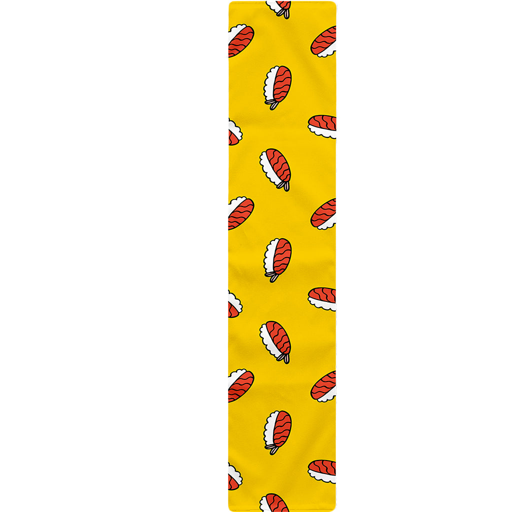 Doodle Japanese Sushi Pattern Print Table Runner