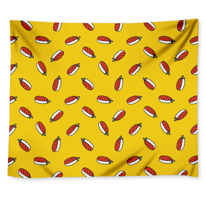 Doodle Japanese Sushi Pattern Print Tapestry
