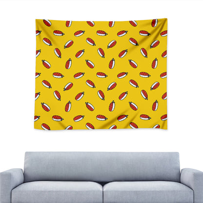Doodle Japanese Sushi Pattern Print Tapestry