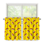 Doodle Japanese Sushi Pattern Print Tier Curtains