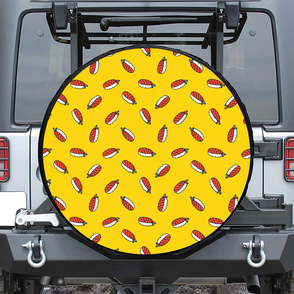 Doodle Japanese Sushi Pattern Print Tire Cover