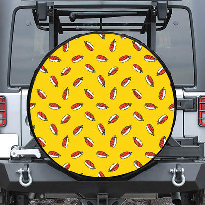 Doodle Japanese Sushi Pattern Print Tire Cover