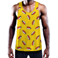 Doodle Japanese Sushi Pattern Print Men's Workout Tank Top