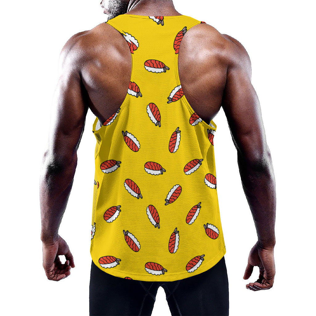 Doodle Japanese Sushi Pattern Print Training Tank Top