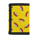 Doodle Japanese Sushi Pattern Print Trifold Wallet