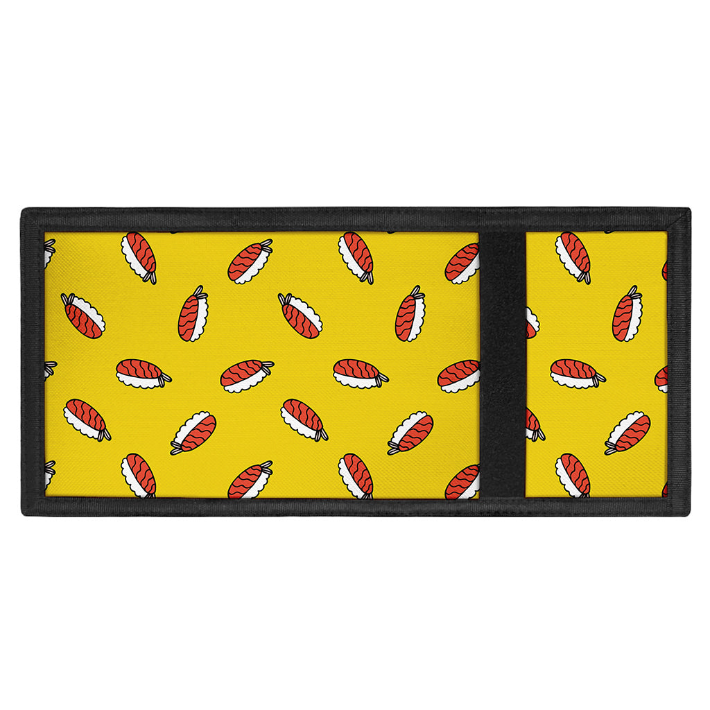 Doodle Japanese Sushi Pattern Print Trifold Wallet