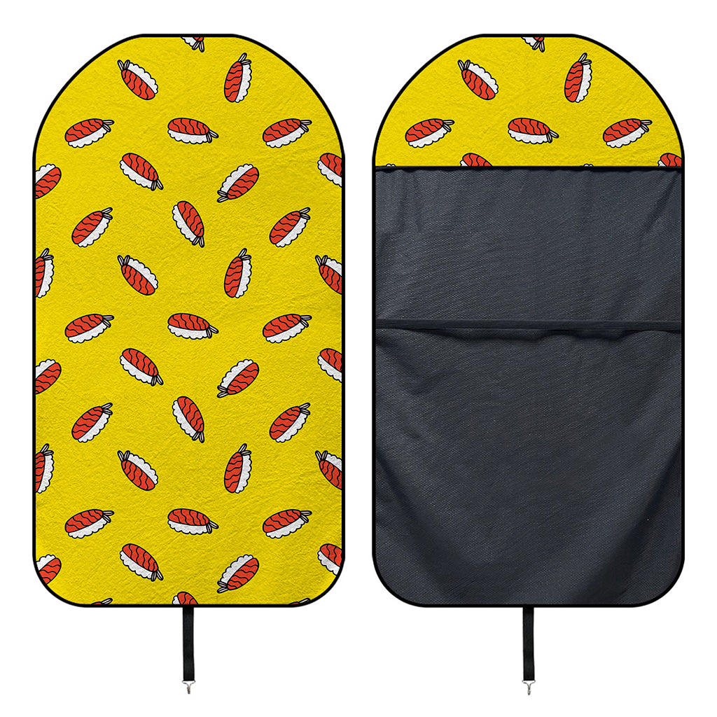 Doodle Japanese Sushi Pattern Print Waterproof Car Seat Cover