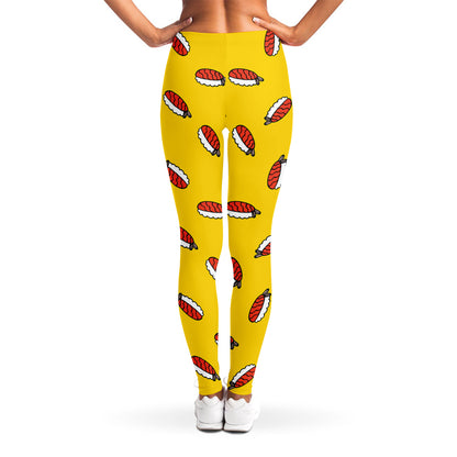 Doodle Japanese Sushi Pattern Print Women's Leggings
