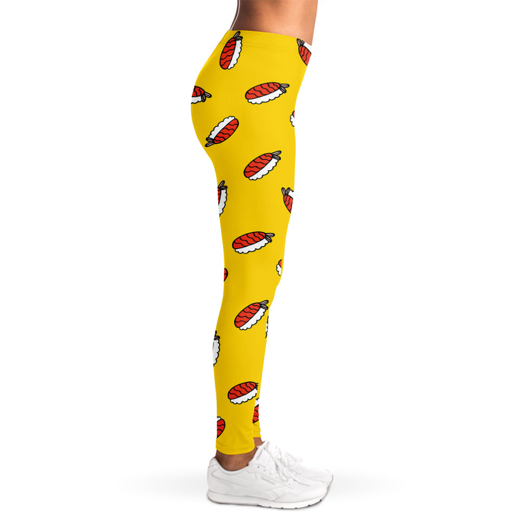 Doodle Japanese Sushi Pattern Print Women's Leggings