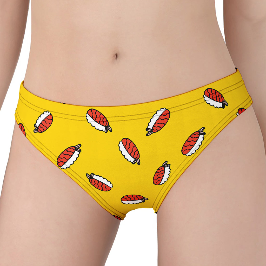 Doodle Japanese Sushi Pattern Print Women's Panties