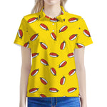 Doodle Japanese Sushi Pattern Print Women's Polo Shirt