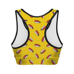 Doodle Japanese Sushi Pattern Print Women's Sports Bra