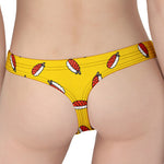 Doodle Japanese Sushi Pattern Print Women's Thong