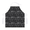 Doodle Lacrosse Pattern Print Adjustable Apron