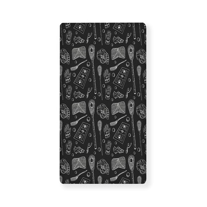 Doodle Lacrosse Pattern Print Baby Crib Sheet