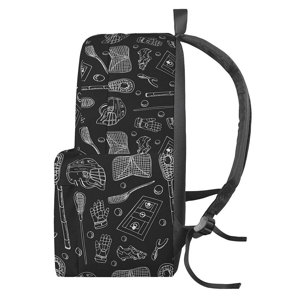 Doodle Lacrosse Pattern Print Backpack