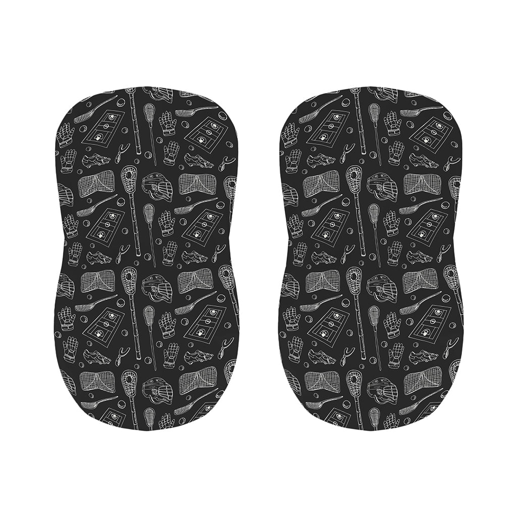 Doodle Lacrosse Pattern Print Bar Stool Covers
