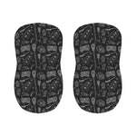 Doodle Lacrosse Pattern Print Bar Stool Covers