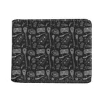 Doodle Lacrosse Pattern Print Bifold Wallet