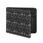 Doodle Lacrosse Pattern Print Bifold Wallet