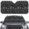 Doodle Lacrosse Pattern Print Car Windshield Sun Shade