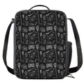 Doodle Lacrosse Pattern Print Crossbody Lunch Bag