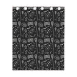 Doodle Lacrosse Pattern Print Curtain