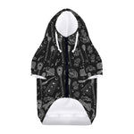 Doodle Lacrosse Pattern Print Dog Zip Up Hoodie