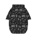 Doodle Lacrosse Pattern Print Dog Zip Up Hoodie