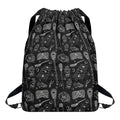 Doodle Lacrosse Pattern Print Drawstring Backpack