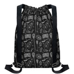 Doodle Lacrosse Pattern Print Drawstring Backpack