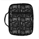 Doodle Lacrosse Pattern Print Front Pocket Bible Bag