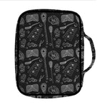 Doodle Lacrosse Pattern Print Front Pocket Bible Bag