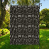 Doodle Lacrosse Pattern Print Garden Flag