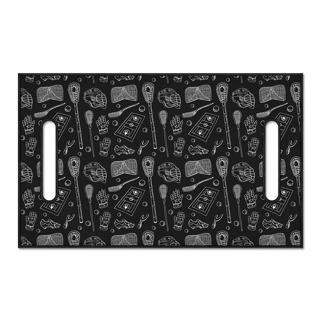 Doodle Lacrosse Pattern Print Golf Cart Seat Cover